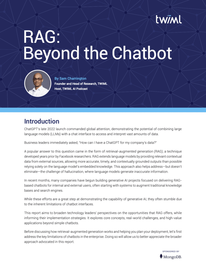 RAG Beyond the Chatbot - Report Cover